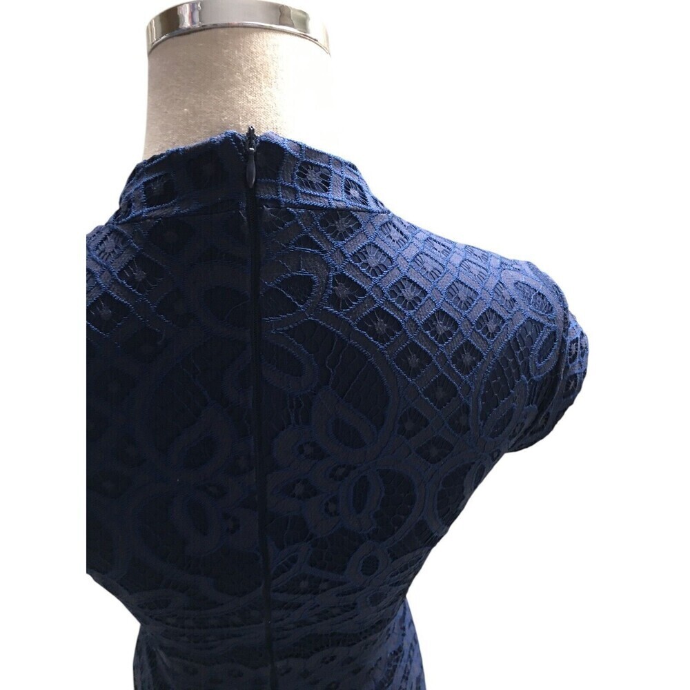 Baltic Born Dress Women's Size XS Blue Sleeveless Lace Look - Picture 5 of 7